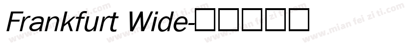 Frankfurt Wide字体转换